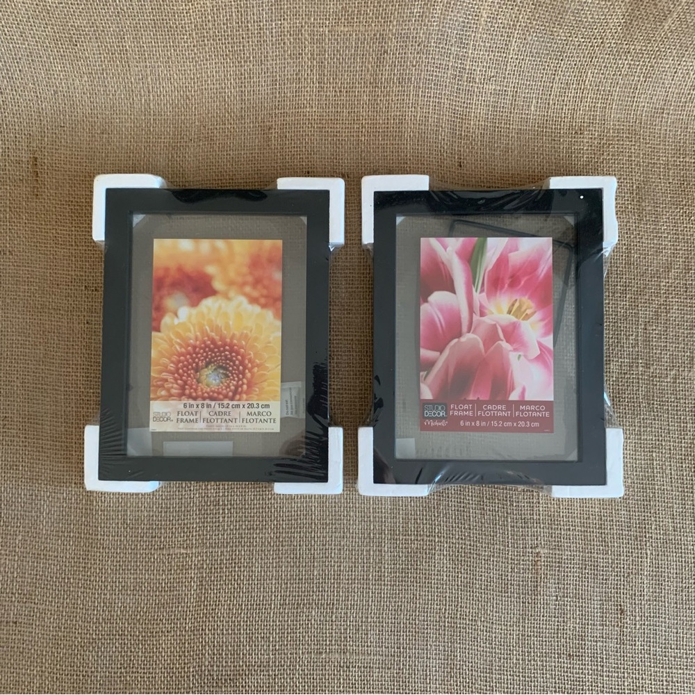 4 NWT Black Wood Floating Frames 6” x 8” for 5”x7” Pics or Smaller - Picture 6 of 10